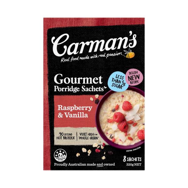 Porridge Sachets Raspberry & Vanilla 8 Pack