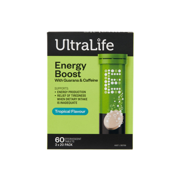 Ultra Life Effervescent Energy Tropical Tablets