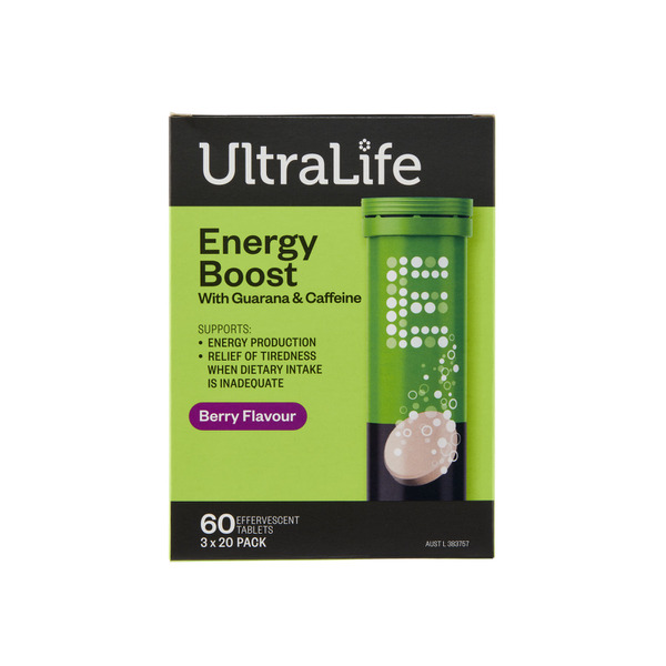 Ultra Life Effervescent Energy Berry Tablets