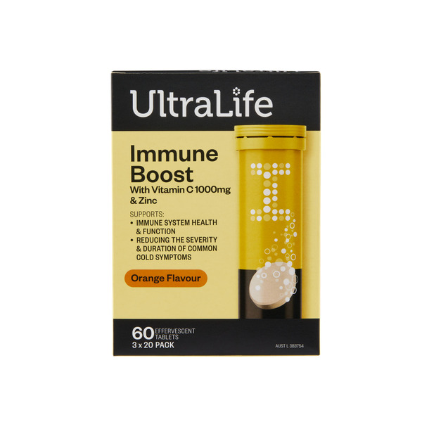 Ultra Life Effervescent Immune Orange Tablets