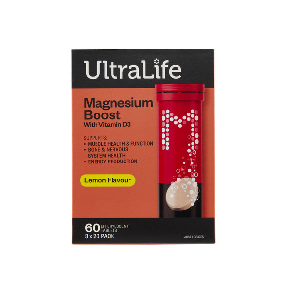 Ultra Life Effervescent Magnesium Lemon Tablets