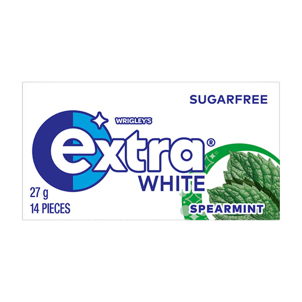 Calories in Extra White Spearmint Sugar Free Envelope Chewing Gum