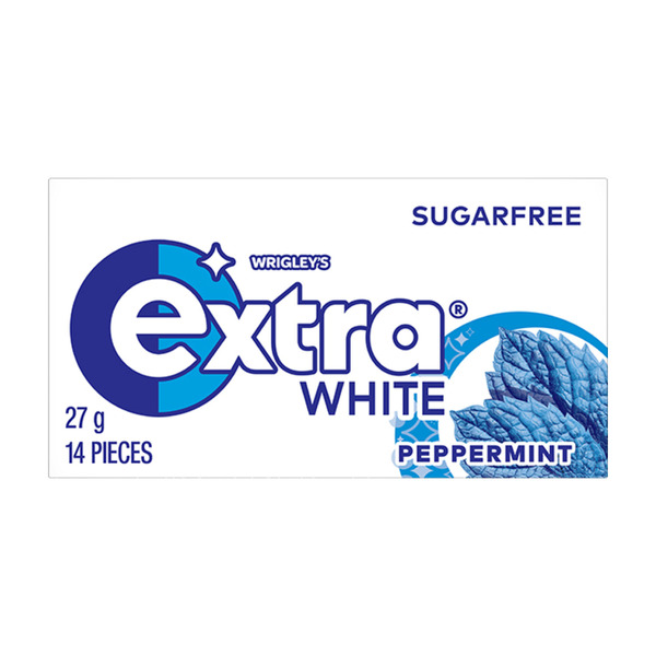 Calories in Extra White Peppermint Sugar Free Chewing Gum