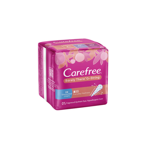 Carefree Barely There G-String Unscented Panty Liners