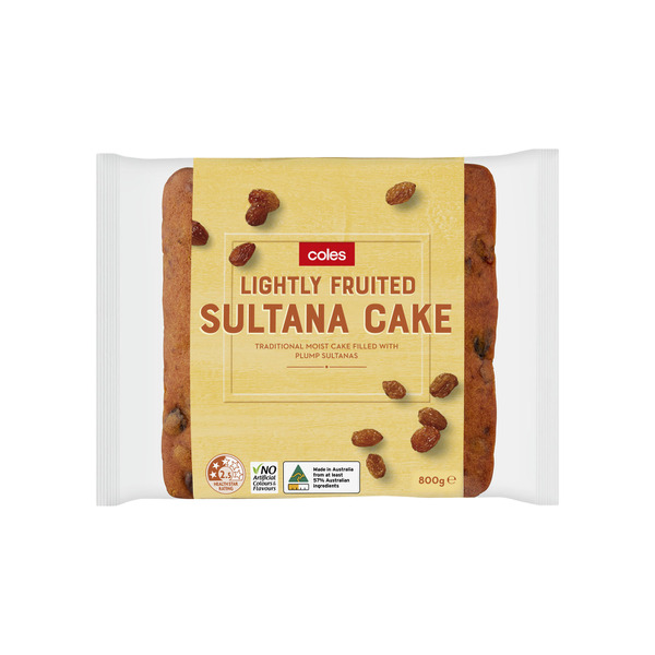 Buy Coles Lightly Fruited Sultana Cake 800g Coles