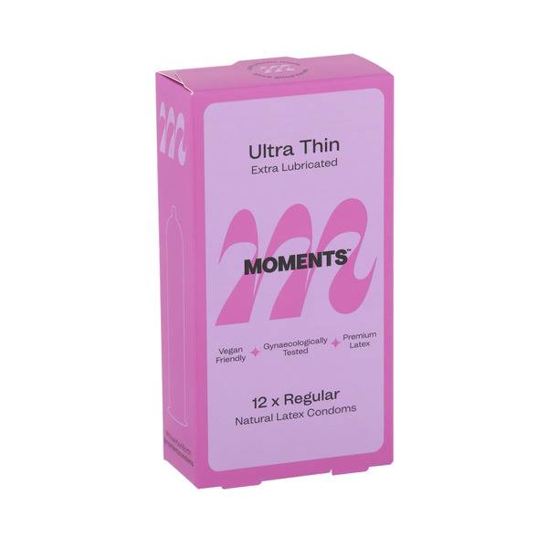 Moments Ultra Thin Regular Extra Lubricated Condoms
