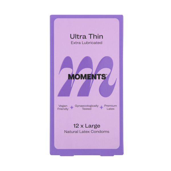 Moments Ultra Thin Large Extra Lubricated Condoms