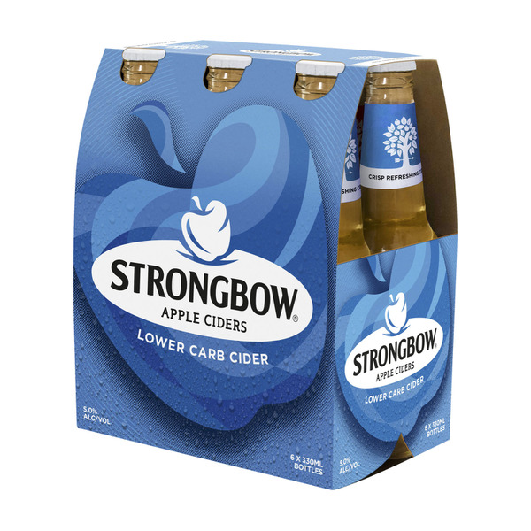 Strongbow Lower Carb Cider Bottle 330mL | 6 Pack