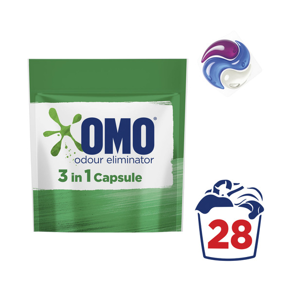 OMO Odour Eliminator 3 in 1 Laundry Capsules 28 Washes