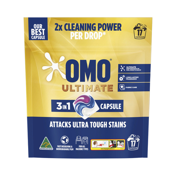 OMO Ultimate 3 in 1 Laundry Capsules 17 Washes