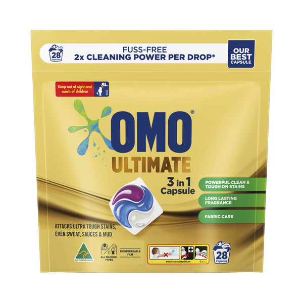 OMO Ultimate 3 in 1 Laundry Capsules 28 Washes