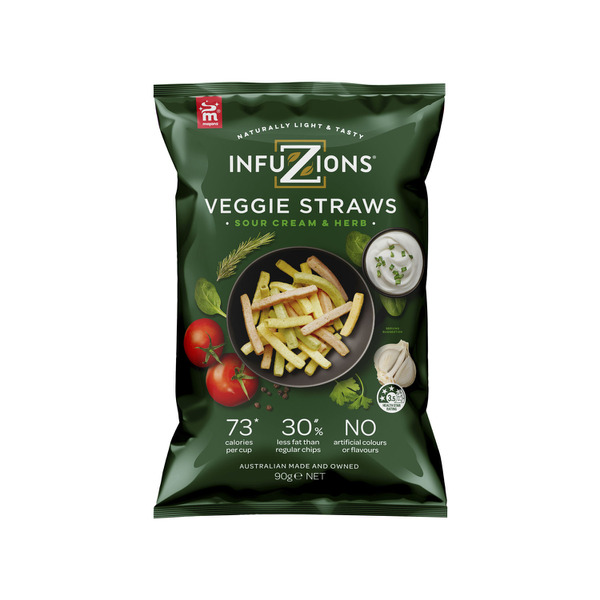 Infuzions Veggie Straws Sour Cream & Herb