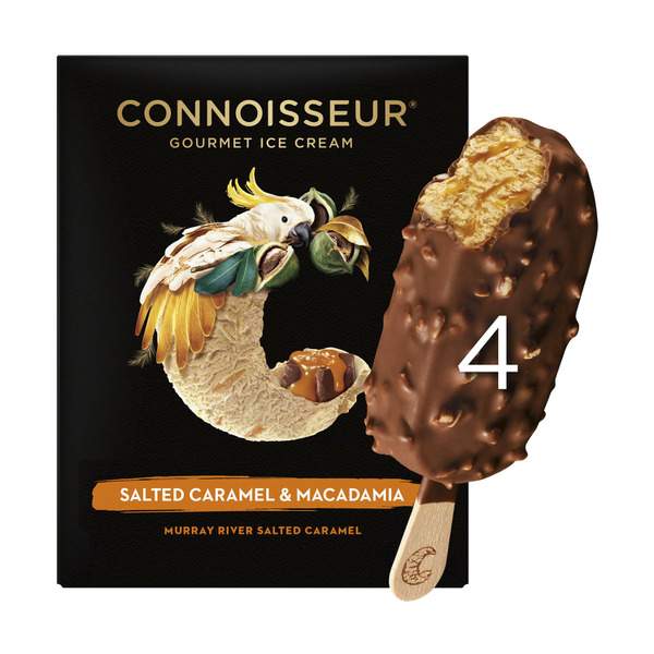 Murray River Salted Caramel & Macadamia Ice Cream 4 Pack