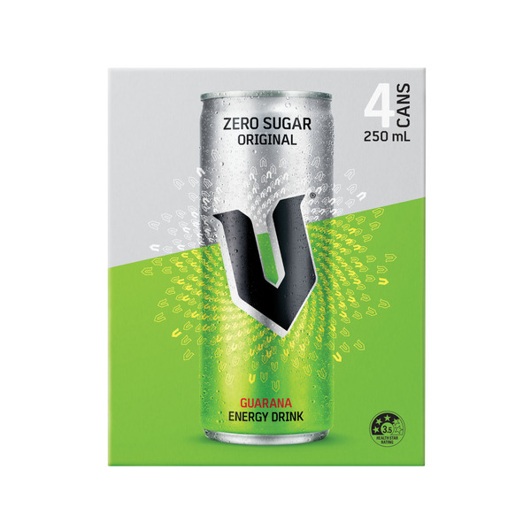 V Sugar Free Energy Drink 4x250mL