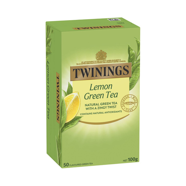 Buy Twinings Green Tea & Lemon Tea Bags 100g | Coles