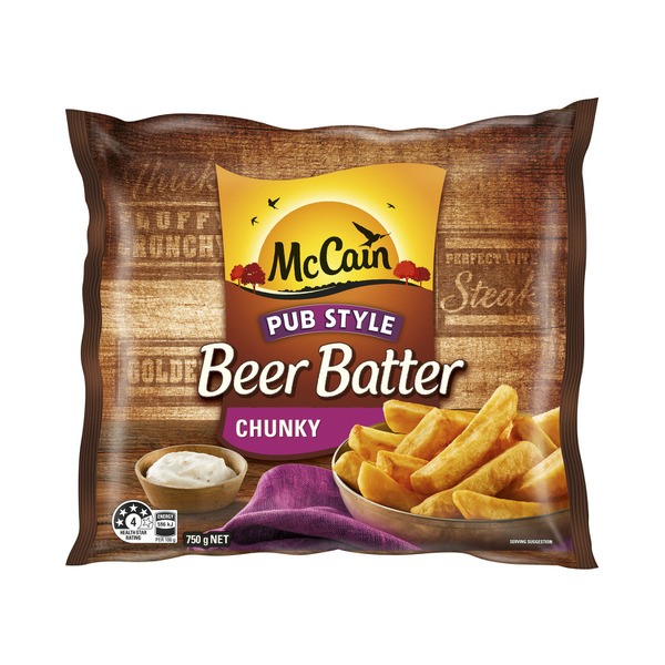 McCain Beer Battered Potato Chips Frozen Chunky