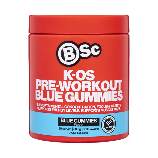BSc Bodyscience K-OS Pre-Workout Blue Gummies