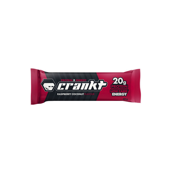 Crankt Protein + Energy Bar Raspberry Coconut