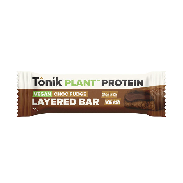 Tonik Plant Protein Vegan Choc Fudge Layered Bar