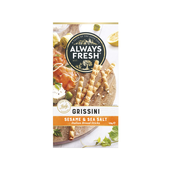 Always Fresh Grissini Breadsticks Sesame & Sea Salt