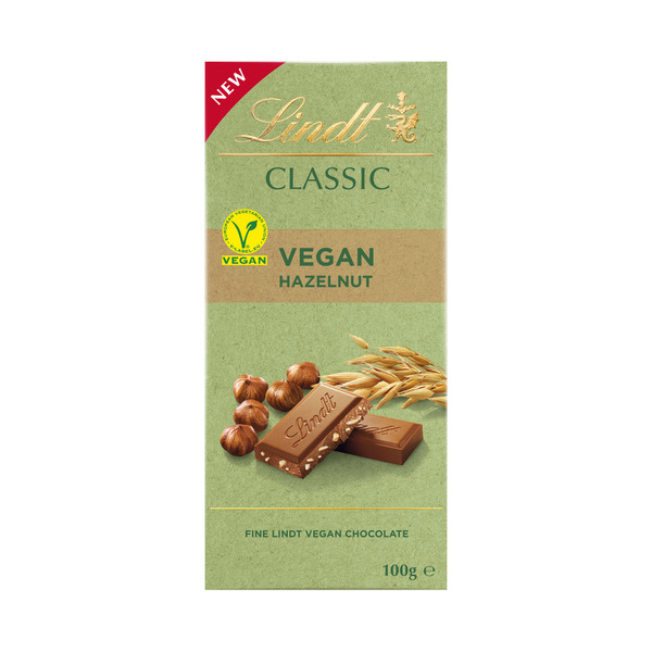Calories in Lindt Classic Vegan Hazelnut Block Chocolate
