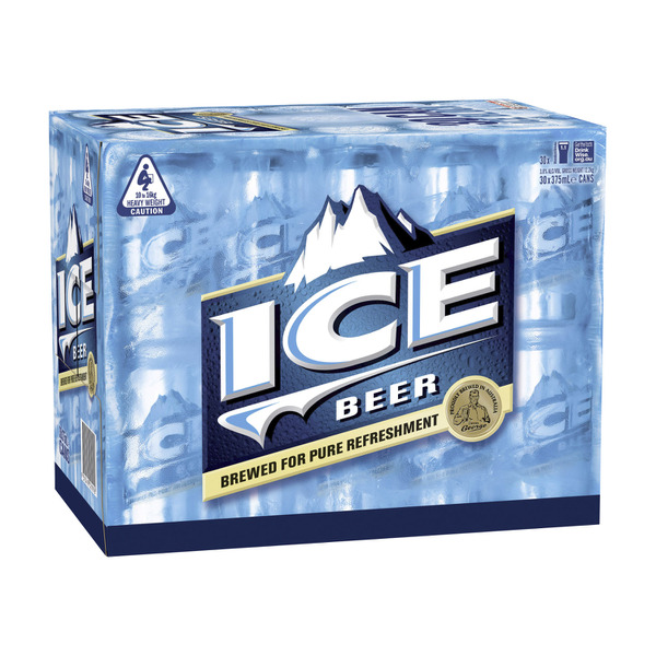 Buy Ice Beer Block Can 375mL 30 Pack | Coles