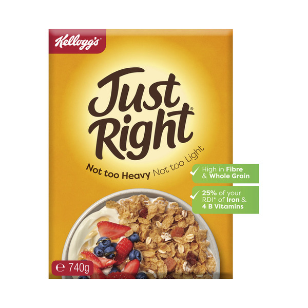 Kellogg's Just Right Breakfast Cereal With Whole Grains Apricot Pieces And Sultanas | 740g