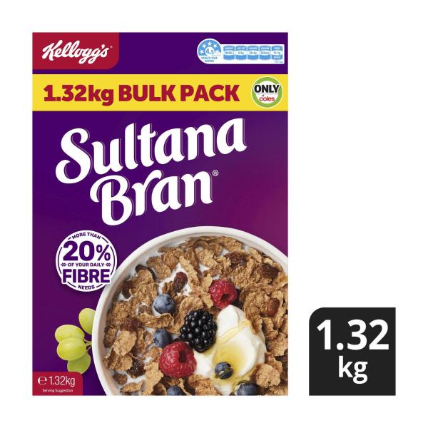 Buy Kellogg's Sultana Bran High Fibre Breakfast Cereal 1.32 Kg | Coles