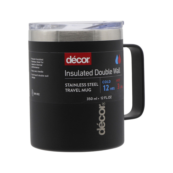 Decor Insulated Double Wall Stainless Steel Travel Mug 350mL 1 each