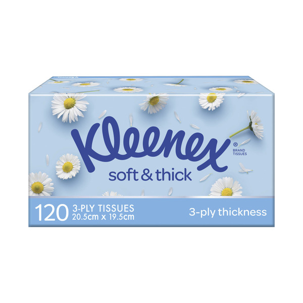 Kleenex Soft & Thick 2 Ply Facial Tissues | 120 pack