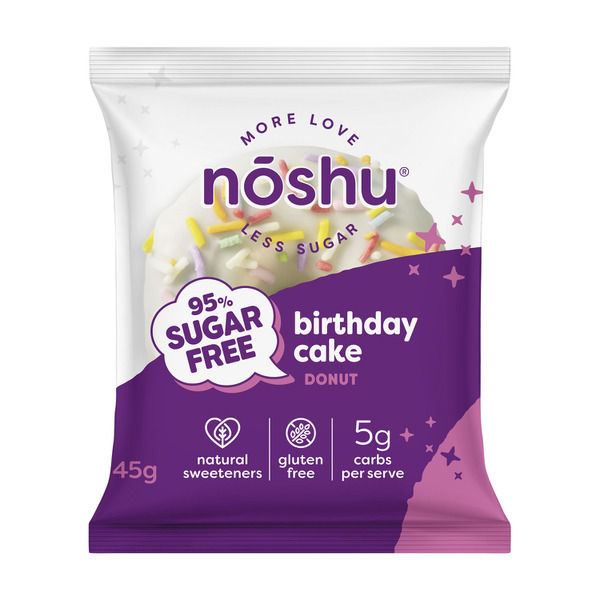 Noshu 95% Sugar Free Birthday Cake Donut