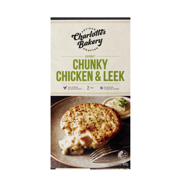 Charlotte's Bakery Chunky Chicken & Leek Pie 2 Pack
