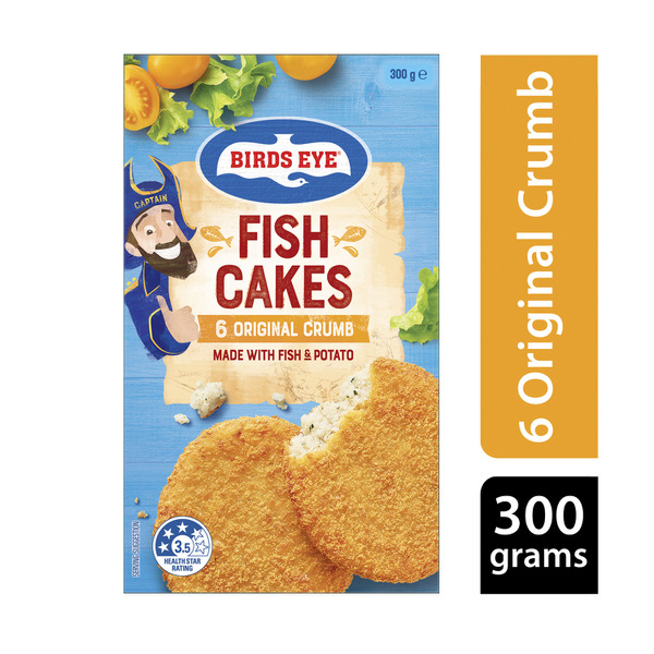 Calories in Birds Eye Frozen Crunchy Crumb Fish Cakes 6 pack