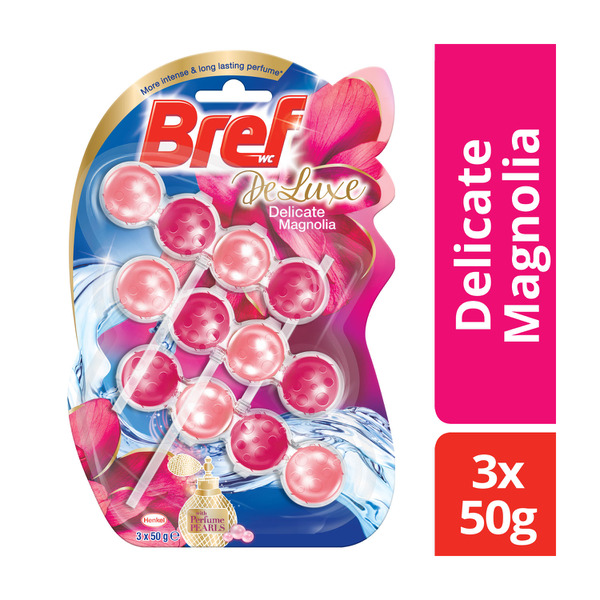 Bref Deluxe Rim block Toilet Cleaner Delicate Magnolia Triple Pack 3x50g | 3 Pack