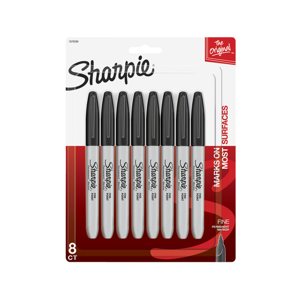 Sharpie Permanent Markers Fine Tip 8 pack