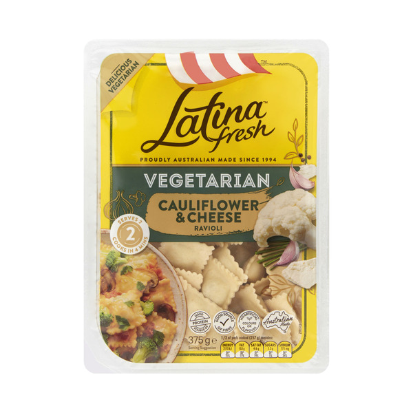Calories in Latina Vegetarian Pasta Filled Vegetarian Cauli & Cheese