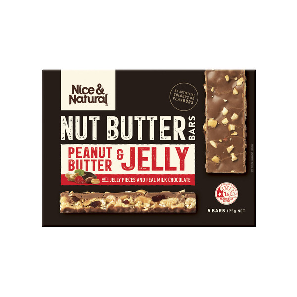 Nice & Natural Nut Butter Bars Peanut Butter And Jelly 175g