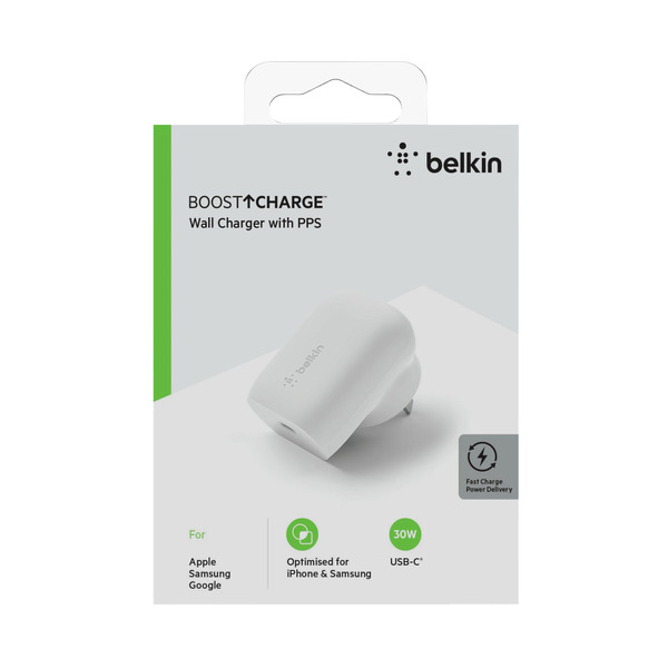 Belkin Boostup 30w Usb C Pd Wall Charger