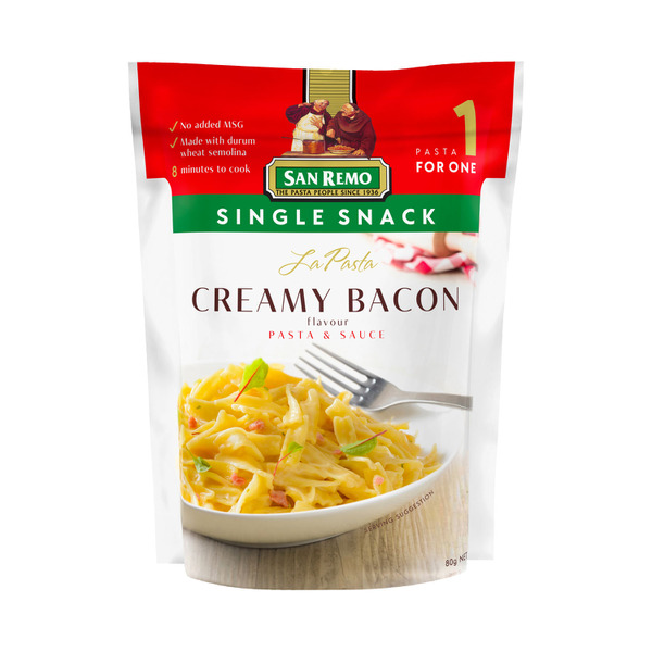 Buy San Remo La Pasta Single Snack Creamy Bacon Pasta Sauce G Coles