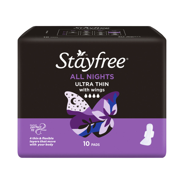 Stayfree Ultra Thin All Nights Pads With Wings