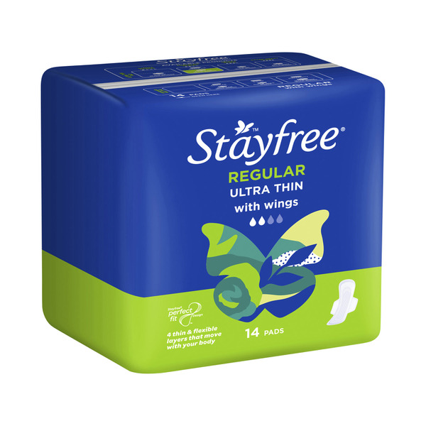 Stayfree Regular Pads With Wings 14 pack