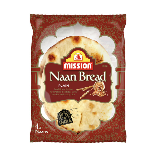 Plain Naan 4 Pack