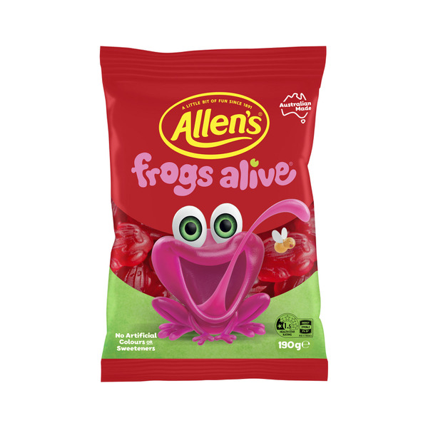 Allen's Lollies Red Frogs Alive Bag