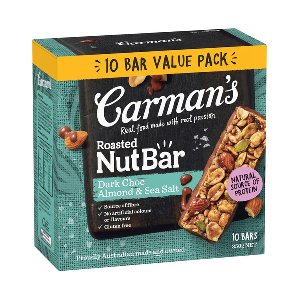 Calories in Carman's Dark Choc Roasted Nut & Sea Salt Value Pack