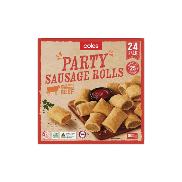 Buy Coles Frozen Party Sausage Rolls 24 Pack 900g | Coles