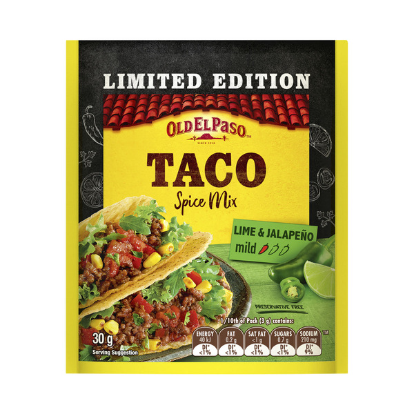 Old El Paso Taco Spice Mix Lime & Jalapeno | 30g