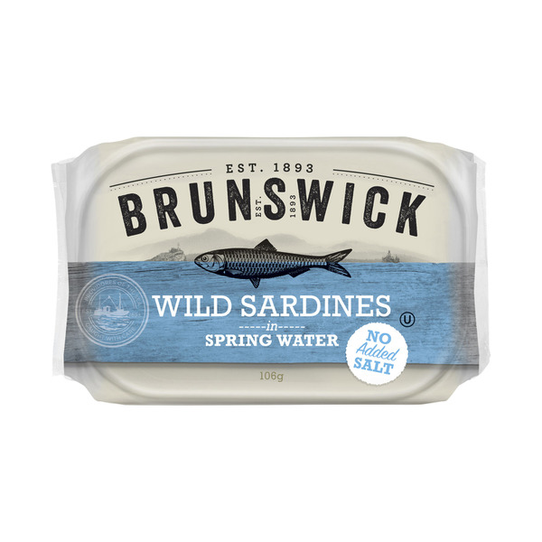 Brunswick Sardines in Spring Water No Added Salt 106g