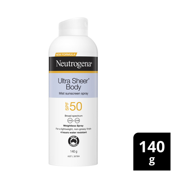 Neutrogena Ultra Sheer Body Mist Sunscreen SPF 50