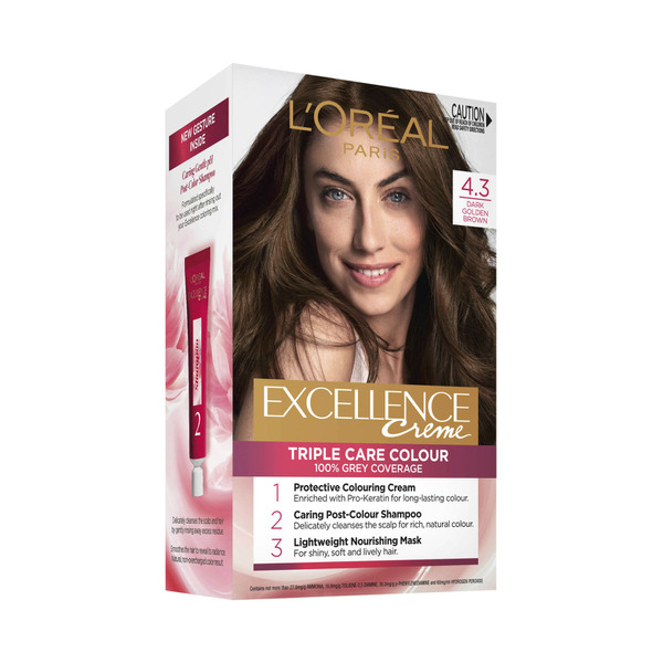 Buy L'Oreal Excellence Dark Golden Brown 4.3 1 pack | Coles