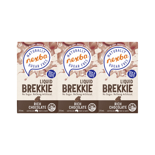 Nexba Liquid Brekkie Chocolate 3x250mL | 750mL
